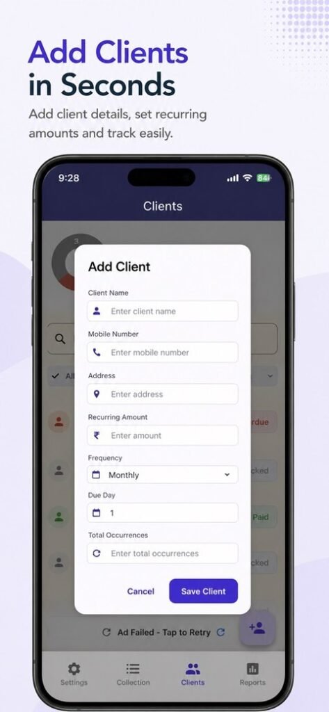 Simple Collection App: Track Monthly Chit Funds & Recurring Collections (Android & iOS)